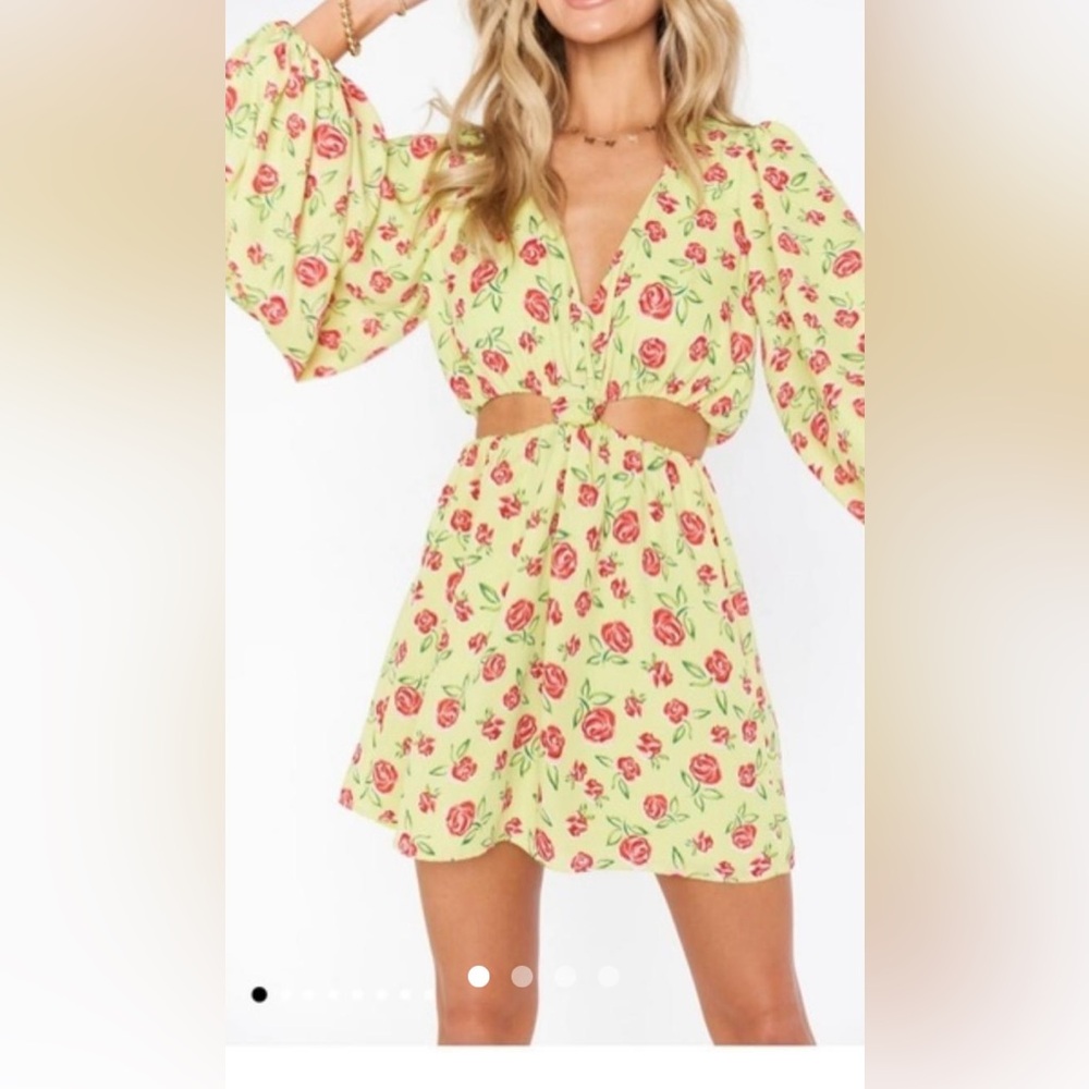 Show me your mumu yellow and red dress